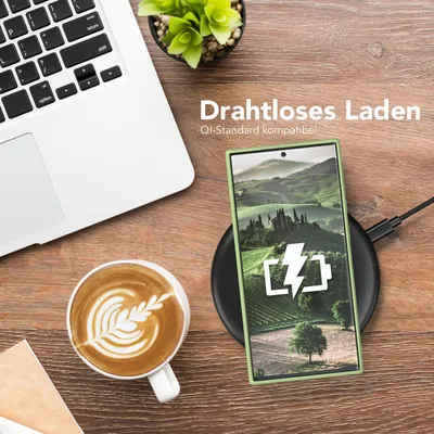Produktbild von EAZY CASE - TPU Hülle für Samsung Galaxy S23 Ultra, TPU Case stoßfeste Handyhülle, weiches Cover mit Kameraschutz, Silikonhülle in Grün