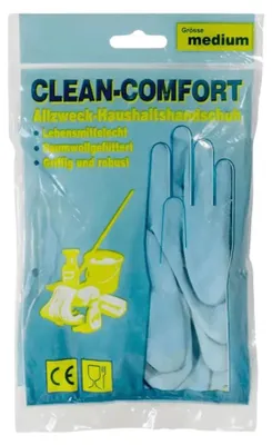 Produktbild von CLEAN-COMFORT, Latex-Haushaltshandschuh, blau, Gr. XL | Packung (1 Paar)