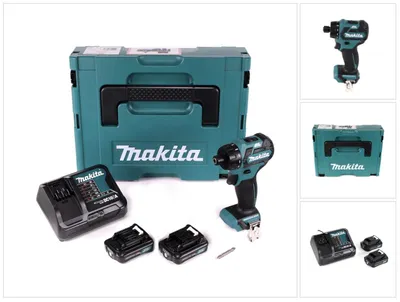 Zdjęcie produktu dla Makita DF032DSAJ, Wiertarka pistoletowa, Czarny, Niebieski, 2,8 cm, 1 cm, 450 RPM, 1500 RPM