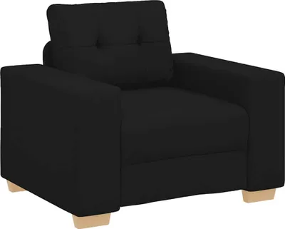 Image de Fauteuil Noir 100x78x80 cm Tissu
