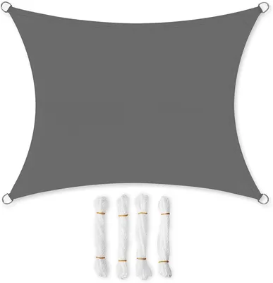 Zdjęcie produktu dla SONGMICS Tent 2 x 3 m | wodoodporny do co najmniej 1000 mm słupa wody | 93% ochrona przed promieniowaniem UV Osłona przeciwsłoneczna z wytrzymałego na rozdarcia poliestru, odporna na warunki atmosferyczne, kolor dymnoszary GSH023G01