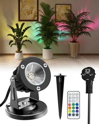 Productafbeelding van RGB LED-Spot met Afstandsbediening, IP65 Waterdichte LED Spot voor Binnen en Buiten, 6W