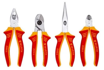 Obrázok produktu pre Sada 4 klieští VDE s ergonomickými rukoväťami