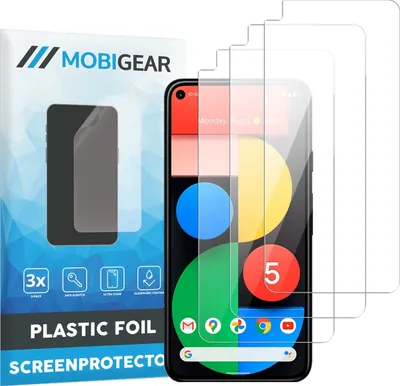 Produktbild von Mobigear  Google Pixel 5 Displayschutz Schutzfolie - Hüllenfreundlich (3er Pack)