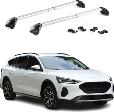 Produktbild von Dachträger Relingträger für Ford Focus IV Active Wagon 2019-2025 Alu Grau 2x ABE