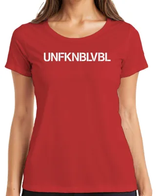 Immagine prodotto di UNFKNBLVBL: maglietta da donna retrò, provocatoria e sarcastica, con motivo "Uomini e donne", regalo, rosso, taglia L