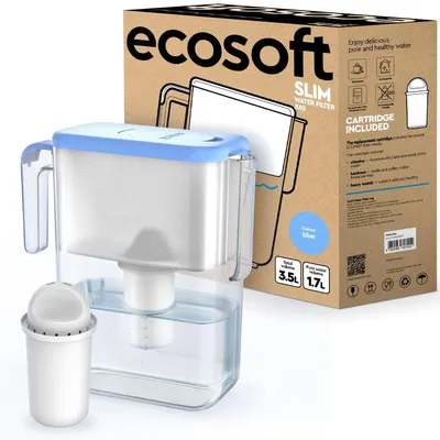 Productafbeelding van Waterfilterkan, vermindert chloor en kalk, 3,5 liter, voor in de keuken