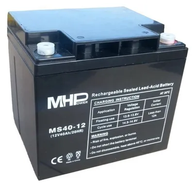 Produktbild von MHPower MS40-12 AGM 12V/40Ah Bleibatterie, Klemme T1 - M6