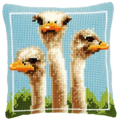 Produktbild von Vervaco PN-0149264 Kreuzstichkissen Straußvogel