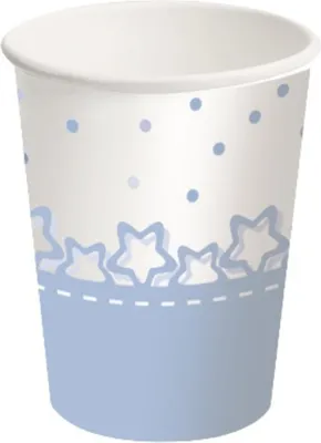 Obrázok produktu pre Papierové poháre, modré hviezdy, 8 kusov – 250 ml –