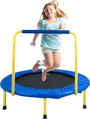 Produktbild von Trampolin Gartentrampolin 810x920x920 mm, Klappabrer Trampolin Mini 60 kg Gewichtstragfähigkeit Fitness Trampolin, Kindertrampolin Kleinkind Trampolin Blau Indoor/Outdoor/Garten/Drinnen