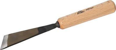Produktbild von STUBAI Stemmeisen Stechbeitel Serie 52 - Form 2 | Gerades Balleisen, schräg - 40 mm, mit Holzgriff, für glatte Flächen, zum Vorstechen, Kerb- und Reliefschnitzarbeiten, zur Bearbeitung von Holz