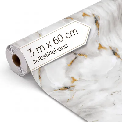 Produktbild von Dalsys Wandverkleidung selbstklebend 3m Rolle x 60cm Onyxweiß PVC