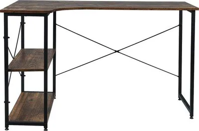 Produktbild von Famanu Schreibtisch mit Stauraum - Vintage - Dunkelbraun