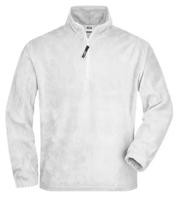 Produktbild von James and Nicholson - Fleece mit halbem Reißverschluss für Herren LT2424 (XL) (Weiß)