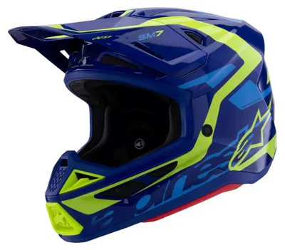 Obrázek produktu pro Helma Alpinestars SM7 Deed, modrá/žlutá, velikost: XS