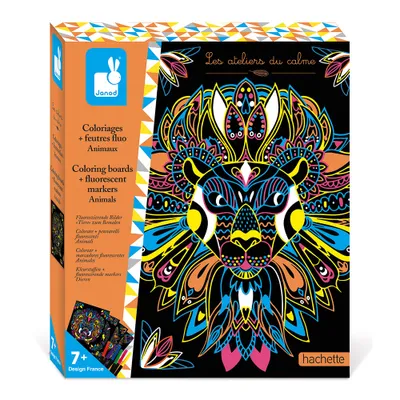 Obrázek produktu pro Řemeslná sada Janod Omalovánky fluorescenčních zvířat