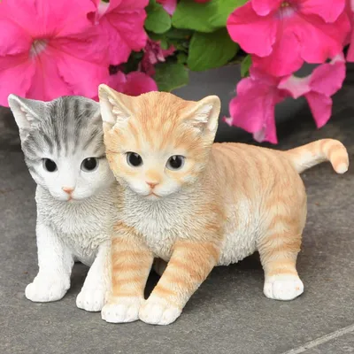 Produktbild von Gartenfigur Deko Figur Katzenpaar junge Katzen