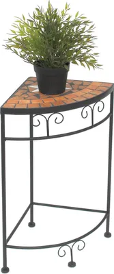 Produktbild von DanDiBo Blumenhocker Mosaik Eckregal 52 cm Blumenständer 12013 Beistelltisch Pflanzenständer Mosaiktisch Ecke