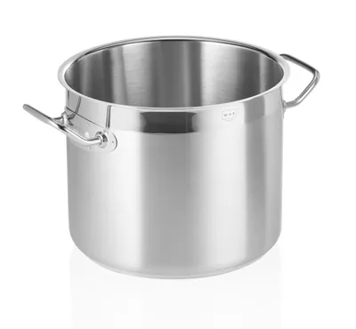 Obrázek produktu pro Profesionální hrnec na vaření z nerezové oceli Hrnec na maso s poklicí 9,0 l ØxV: 24 x 21 cm