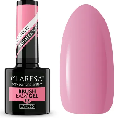 Obrázok produktu pre Claresa Brush Easy Gel Uv/Led 12 Studený Ružový Gél Vo Fľaši So Štetcom