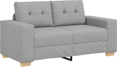 Produktbild von vidaXL Zweisitzer-Sofa mit Kissen Wolkengrau Stoff