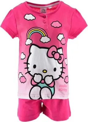 Produktbild von Hello Kitty Kinder Mädchen Schlafanzug Pyjama Shirt Shorts – Rosa / 98