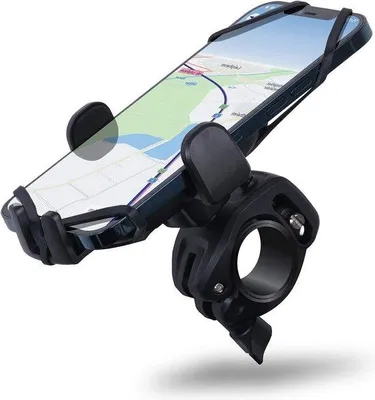 Zdjęcie produktu dla Uchwyt na telefon iPhone 14 i Galaxy A52 do rowerów – uniwersalny montaż – uchwyt rowerowy obracany o 360°