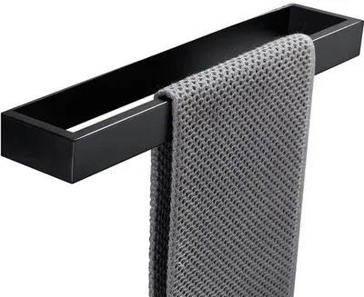 Productafbeelding van Zelfklevende Handdoekstang 40 cm Roestvrijstaal Zwart