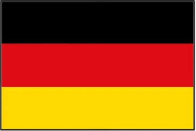 Produktbild von Wallario Wandbild Deutsche Flagge, Größe: 61 x 91,50 cm, Poster mit schwarzem Aluminiumrahmen