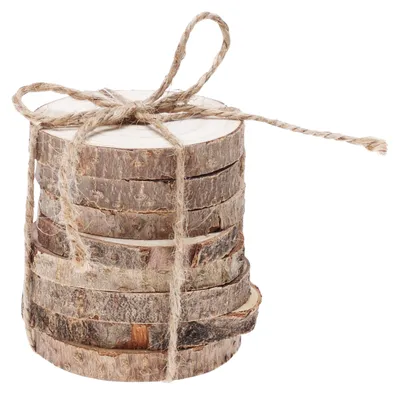 Produktbild von Untersetzer - braun - 8 Stuck - 8 cm - Holz - Untersetzer