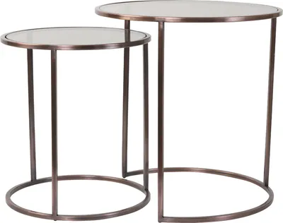 Produktbild von Light & Living - Beistelltisch DUARTE - Ø50x52cm - Bronze - 2er-Set