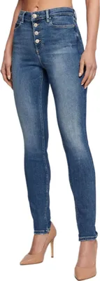 Produktbild von Guess Damenjeans Blau EXPOSED BUTTON Gr. 28 - Perfekter Stil mit Komfort
