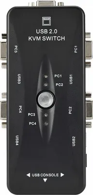 Produktbild von 41UA HOPE R KVM přepínač, 4 porty, USB 2.0 A + USB 2.0 B + VGA