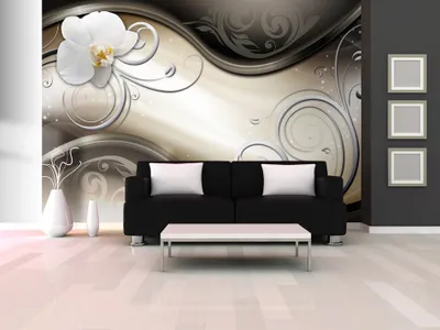 Produktbild von Vlies Fototapete 300x210 cm Tapeten Wandtapete XXL Abstrakt Blumen Orchidee a-A-0081-a-a