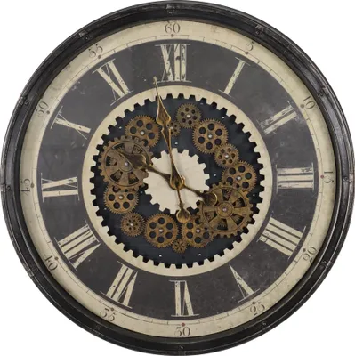 Immagine prodotto di Orologio da parete Vintage - Ø76 cm - Plastica - Marrone