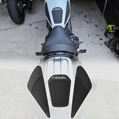 Produktbild von Kraftstofftank Aufkleber Kniegriff Schutz für Honda Rebel CMX 250 300 500 2017-2024 Schwarz