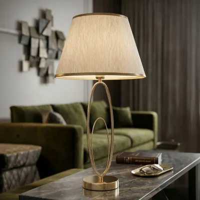 Immagine prodotto di Stolná lampa Mauro Ferretti Glam Flush E27 Ø 30x58 cm zlatá farba krémová