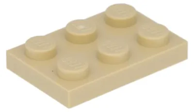 Imagen del producto de 10 placas LEGO de 2 x 3 (3021) - Beige
