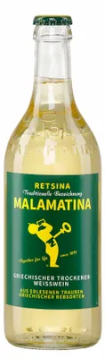 Produktbild von Weißwein Malamatina | Griechischer Retsina | trocken | 11 % vol | 500 ml