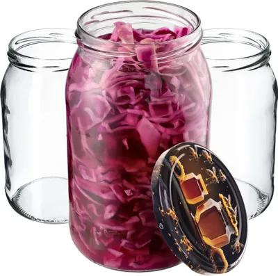 Immagine prodotto di KADAX barattoli per conserve 900ml con coperchio a vite fi82 mm, barattoli grandi con coperchio twist-off, barattoli per conserve, barattoli per sottaceti, barattoli per conserve, barattoli per conserve (miele, 24 pezzi)
