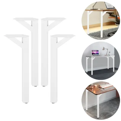 Produktbild von 4pcs Tischbeine 72cm Y-förmig Schreibtischbeine Metall (Weiß)