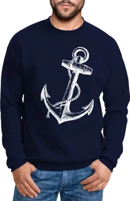 Produktbild von Sweatshirt Herren Anker Anchor Rundhalspullover Pullover Moonworks® navy XL