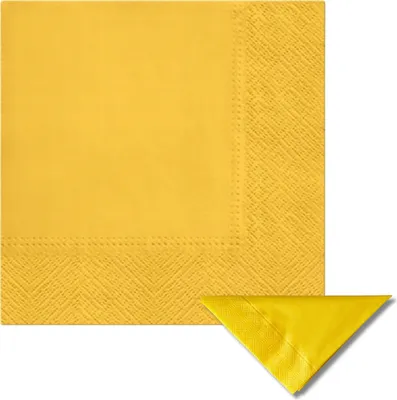 Zdjęcie produktu dla Serwetki Papierowe 20 sztuk Pastelowe Żółte 33x33cm Ozdobne