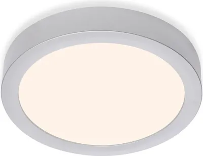 Produktbild von LED Aufbauleuchte Deckenlampe 16,5 W 3000K Chrom-Matt IP20 Ø22,5cm Briloner