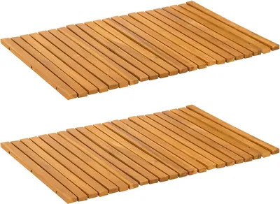 Produktbild von vidaXL Badematte Braun 60 x 40 cm Massives Akazienholz