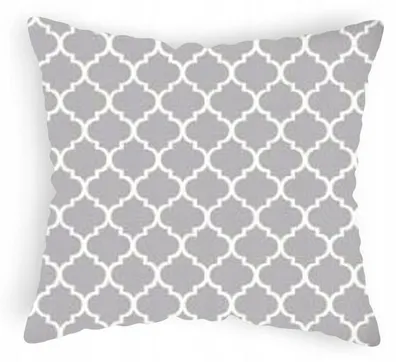 Obrázek produktu pro Designpremium Povlak na polštář bílý šedý vzor 70x80 cm