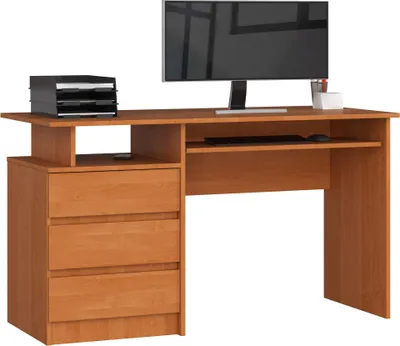 Produktbild von Akord Schreibtisch Mit 3 Schubladen Erle 135X60X77 Cm