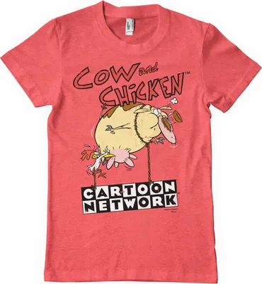 Produktbild von Cow and Chicken Balloon T-Shirt - X-Large - RedHeather
