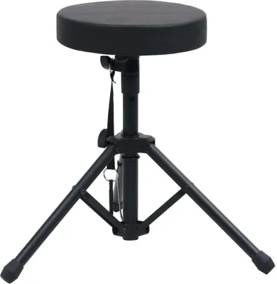 Image de vidaXL Tabouret de batterie réglable noir rond